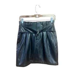 Express Faux Leather Mini Skirt Sz XS Black NWT